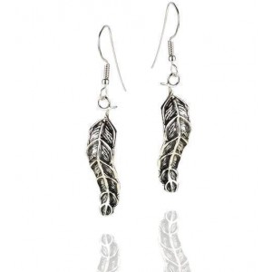 Feather Sterling Silver Earrings by Rafael Jewelry Boucles d'Oreilles