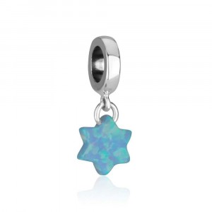 Opal Star of David Charm in Sterling Silver Charms