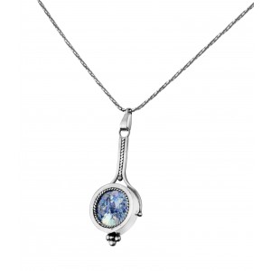 Round Pendant in Sterling Silver & Roman Glass by Rafael Jewelry Rafael Jewelry