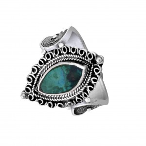 Eilat Stone and Sterling Silver Ring by Rafael Jewelry Bagues Juives
