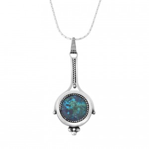 Sterling Silver Pendant with Eilat Stone Rafael Jewelry Colliers & Pendentifs