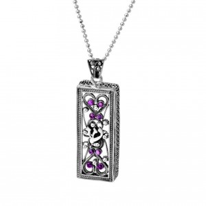 Rafael Jewelry Sterling Silver Pendant with Ruby Gems Artistes & Marques