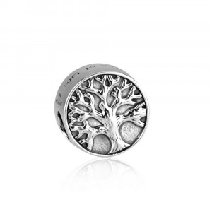 Rounded Tree Of Life Charm in 925 Sterling Silver
 Charms