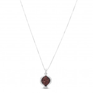 2D Pomegranate Pendant in 925 Sterling Silver 
 Colliers & Pendentifs