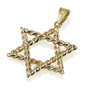 Star of David Pendant in 14k Yellow Gold by Ben Jewelry Ben Jewelry