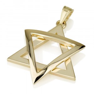 Star of David Pendant in Solid 14k Gold  by Ben Jewelry
 Ben Jewelry