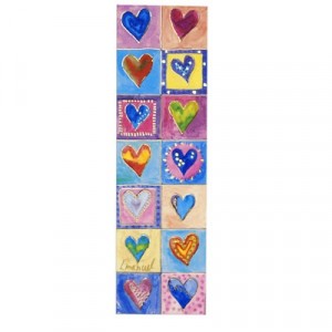 Yair Emanuel Decorative Bookmark with Hearts Papeterie