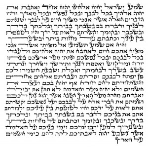 Sephardi Mezuzah Scroll, 12 cm