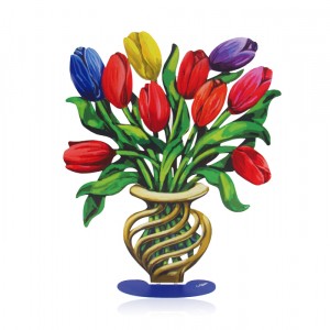 David Gerstein Abstract Tulips Bouquet Intérieur Juif
