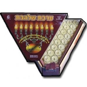 Shalhevet Hanukkah Oil Cup Set with 44 Cups and Wax Menorahs & Bougies