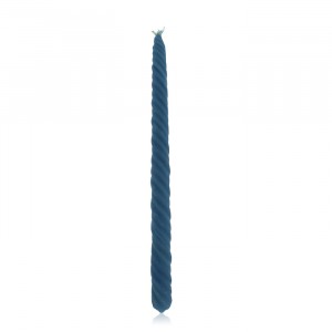 Safed Candles Blue Havdalah Candle with Braids and Cylinder