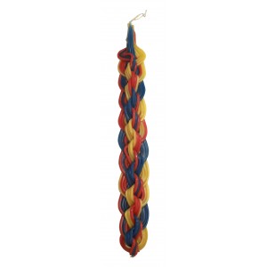 Safed Candles Havdalah Candle with Three Dimensional Braids