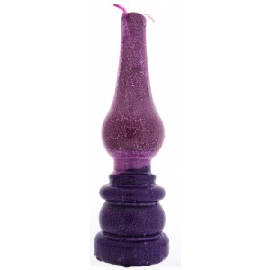 Safed Candles Oil Lamp Havdalah Candle with Purple and Violet Bougies de Fêtes Juives