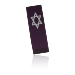Purple Star of David Car Mezuzah by Adi Sidler Collection d'Etoiles de David