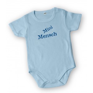 Light Blue Onesie with ‘Mini Mensch’ in English by Barbara Shaw Maison & Cuisine
