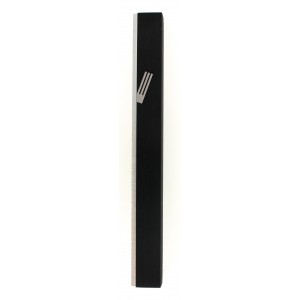 Black Aluminum Mezuzah with Removable Side Panel and Letter Shin by Adi Sidler Adi Sidler