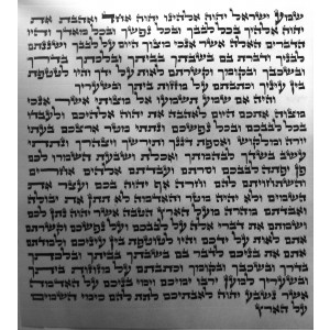 Ashkenazi (Ari) Mezuzah Scroll, 15 cm