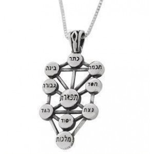 Crown Pendant of the Ten Sefirot in Sterling Silver Colliers & Pendentifs