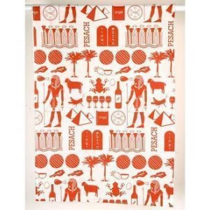 Dish Towel with Pharaoh Print in Red Maison & Cuisine
