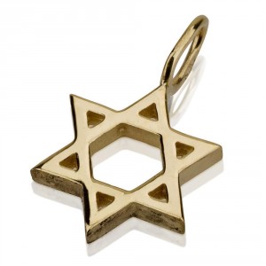 Star of David Fine Pedant in 14k Yellow Gold Colliers & Pendentifs