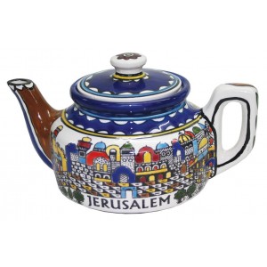 Teapot with Ancient Jerusalem Motif Décorations d'Intérieur