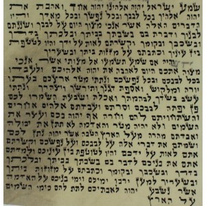 Ashkenazi Mezuzah Scroll, 10 cm