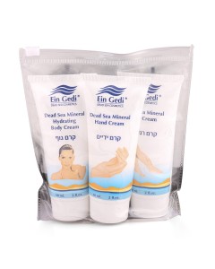 Dead Sea Foot Cream, Hand Cream & Body Lotion Travel Set  Cosmétiques de la Mer Morte