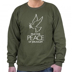Peace of Jerusalem Sweatshirt Dove Design- Variety of Colors to Choose From Sweats à Capuche Israéliens