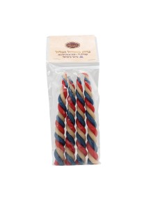 Traditional Wax Havdalah Candle Four Pack with Traditional Design