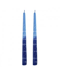 Blue Wax Shabbat Candles by Galilee Style Candles