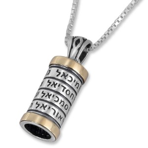 Cylinder Pendant with the 12 Names of the Archangels Bijoux Juifs
