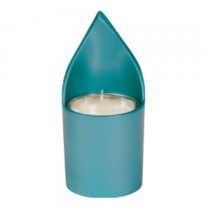 Turquoise Memorial Candle Holder by Yair Emanuel Chandeliers