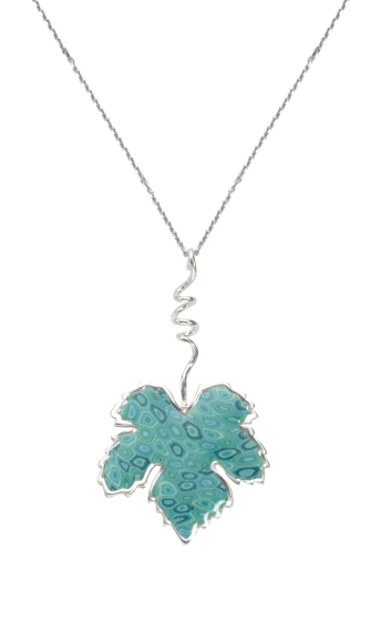 Collier Feuille Turquoise