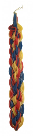 Galilee Style Candles Havdalah Candle with Three Dimensional Braids