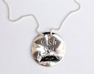 Wish You Health Pendant in Sterling Silver