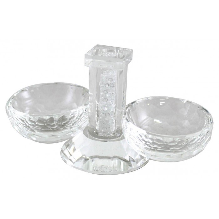Salt Dish with Glass Fragments Design in Crystal (8cm)