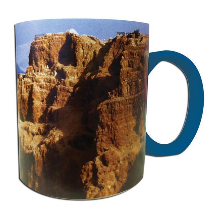 Ceramic Mug with Masada and Dead Sea Photograph