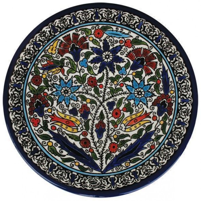 Armenian Ceramic Plate with Floral Scilla Armenia Motif