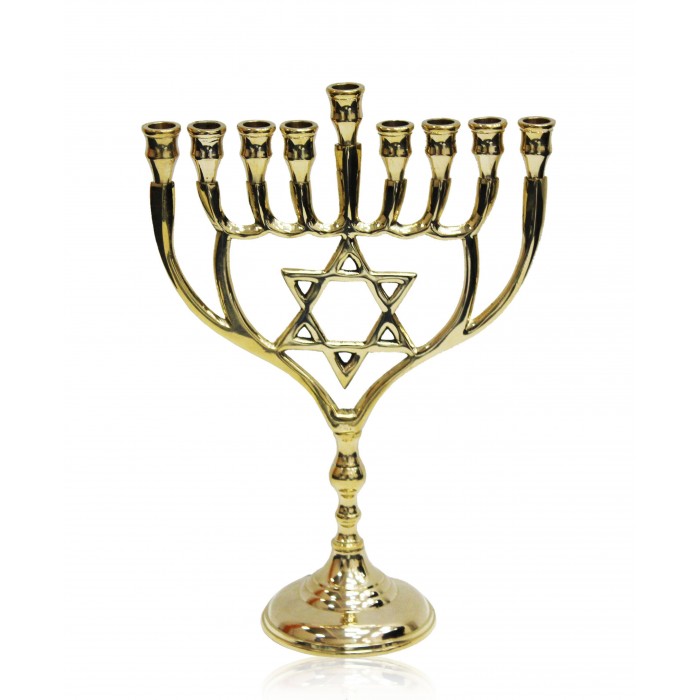 Hanukkah Menorah with Star of David Design