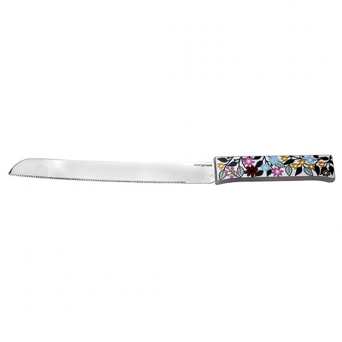 Dorit Judaica Floral Challah Knife (Multicolored)