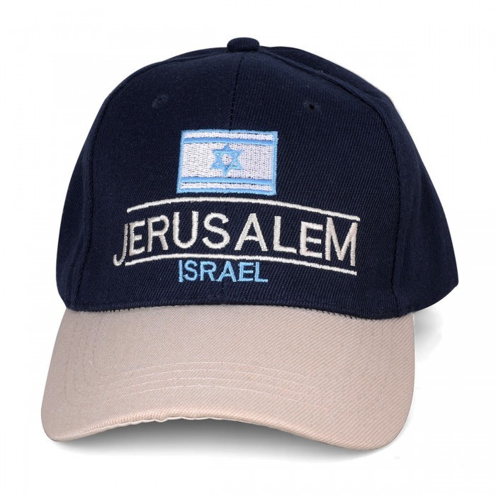 Jerusalem Baseball Cap with Israeli Flag
