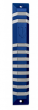 Mezuzah Trapeze with Silver Stripes in Blue Anodized Aluminum by Nadav Art