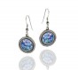 Rafael Jewelry Dangling Earrings in Sterling Silver with Roman Glass & Filigree