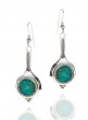Dangling Sterling Silver & Eilat Stone Earrings by Rafael Jewelry Designer