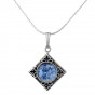 Pendant in Sterling Silver & Roman Glass by Rafael Jewelry