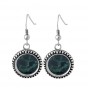 Sterling Silver Filigree Round Earrings with Eilat Stone Rafael Jewelry