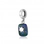 Star of David Charm With Eilat Stone in Sterling Silver

