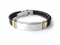 Men’s Bracelet in Leather and Stainless Steel 