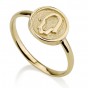 Hamsa Stamp Ring Made from 14K Yellow Gold by Ben Jewelry
