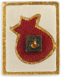 Magnet en Verre - Grenade Rouge et Médaillon avec Grenade